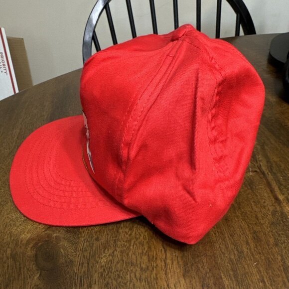 VINTAGE ACE ALASKA 1990 RED ROPE TRUCKER HAT POLAR BEARS SNAPBACK A.C.E. - Picture 9 of 10